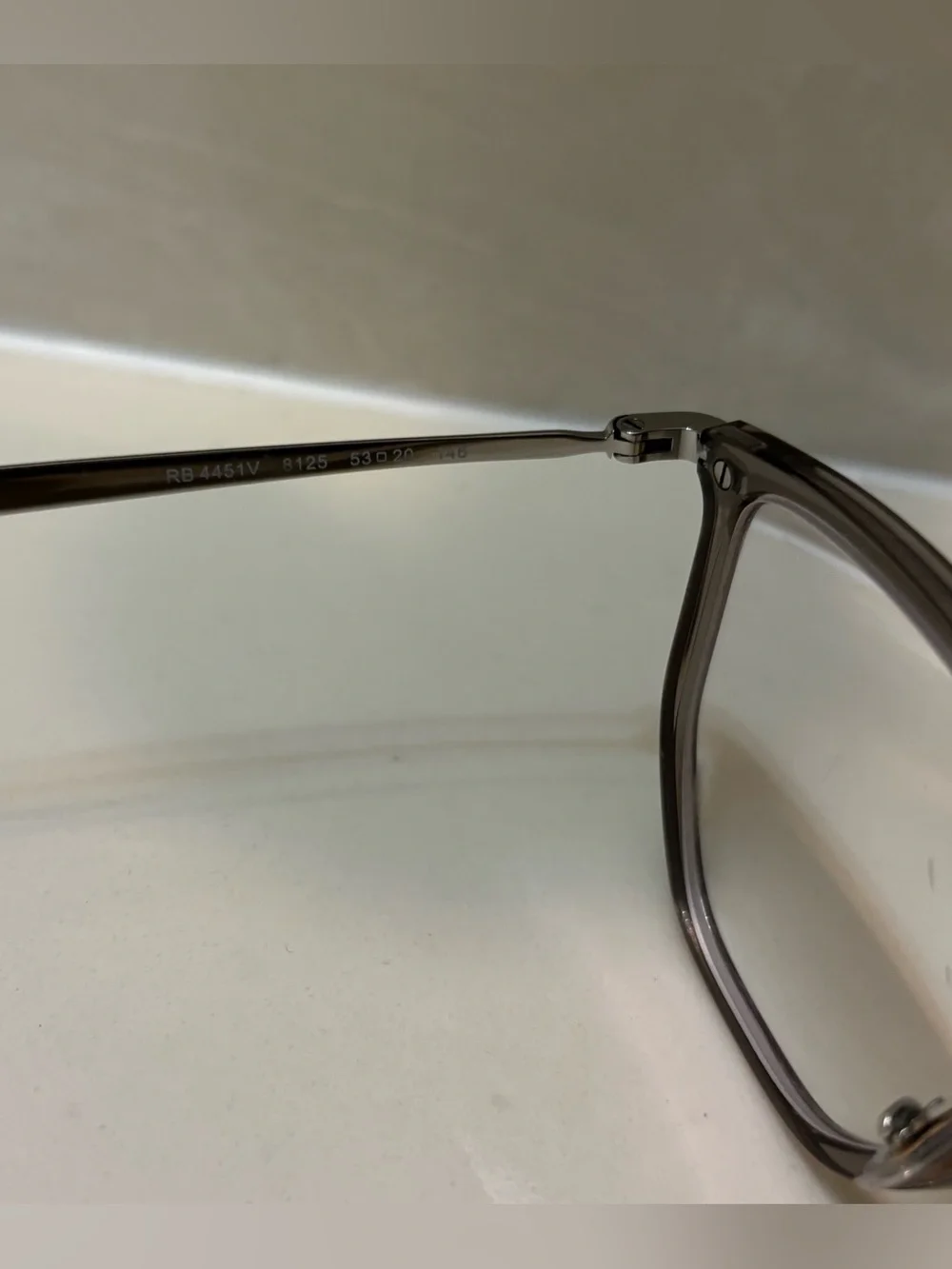 Ray-Ban RB4451V 8125 Transparent Gray Eyeglasses Frames Authentic